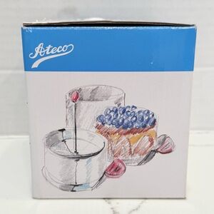 Ateco ROUND FOOD RINGS MOLD SET 4pc, 3-1/2" Stainless Steel Silicone Handle 4952